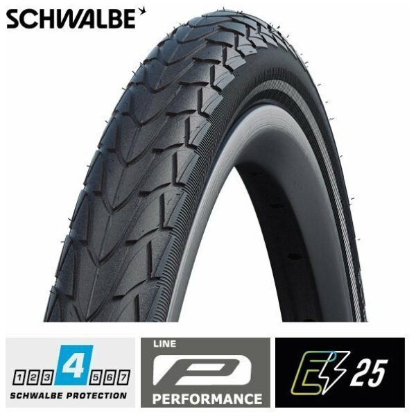 Schwalbe BUB 28X150 SC 40-622 R MARATHON RACER ARG ZW Zwart